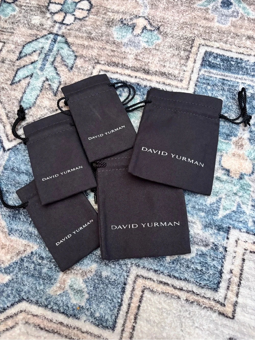 (5) Authentic David Yurman  Jewelry Pouches